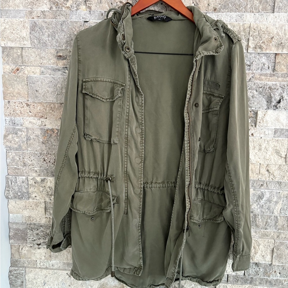 Buffalo David Bitton Women's Olive Green Hooded Jacket size S